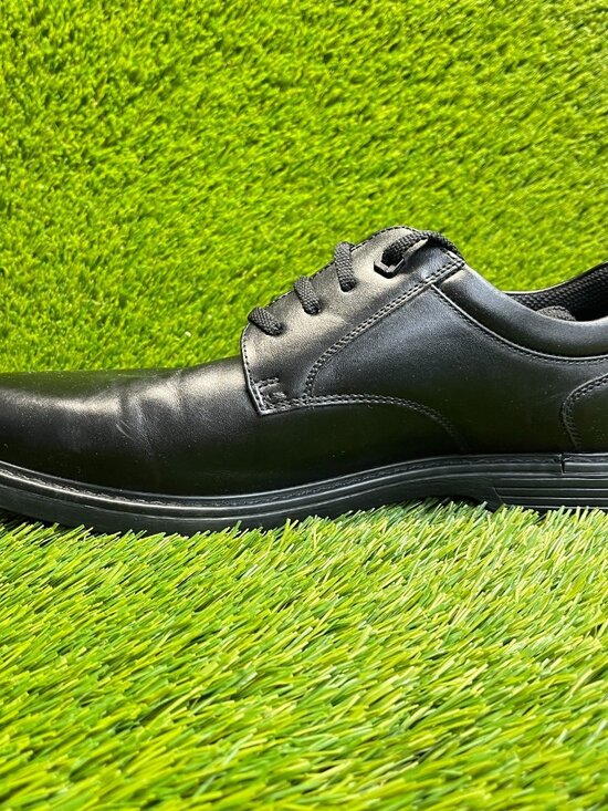 Nunn Bush Wade Mens Size 12 Black Classic Leather Plain Toe Oxford Dress Shoes main image 7